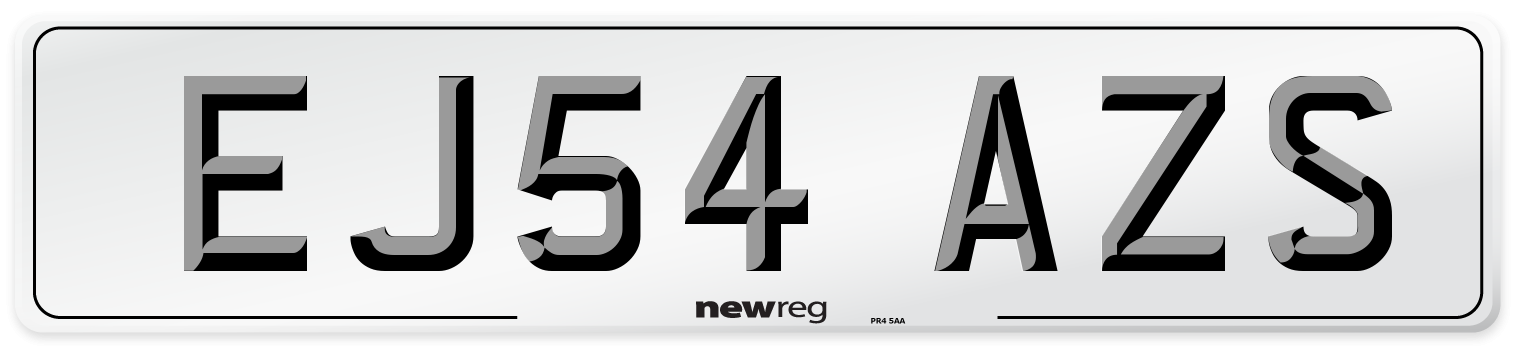 EJ54 AZS Number Plate from New Reg